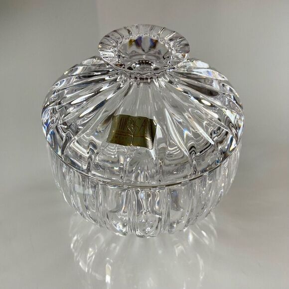 Mikasa Park Lane Crystal Condiment Jar with Lid - Picture 3 of 8
